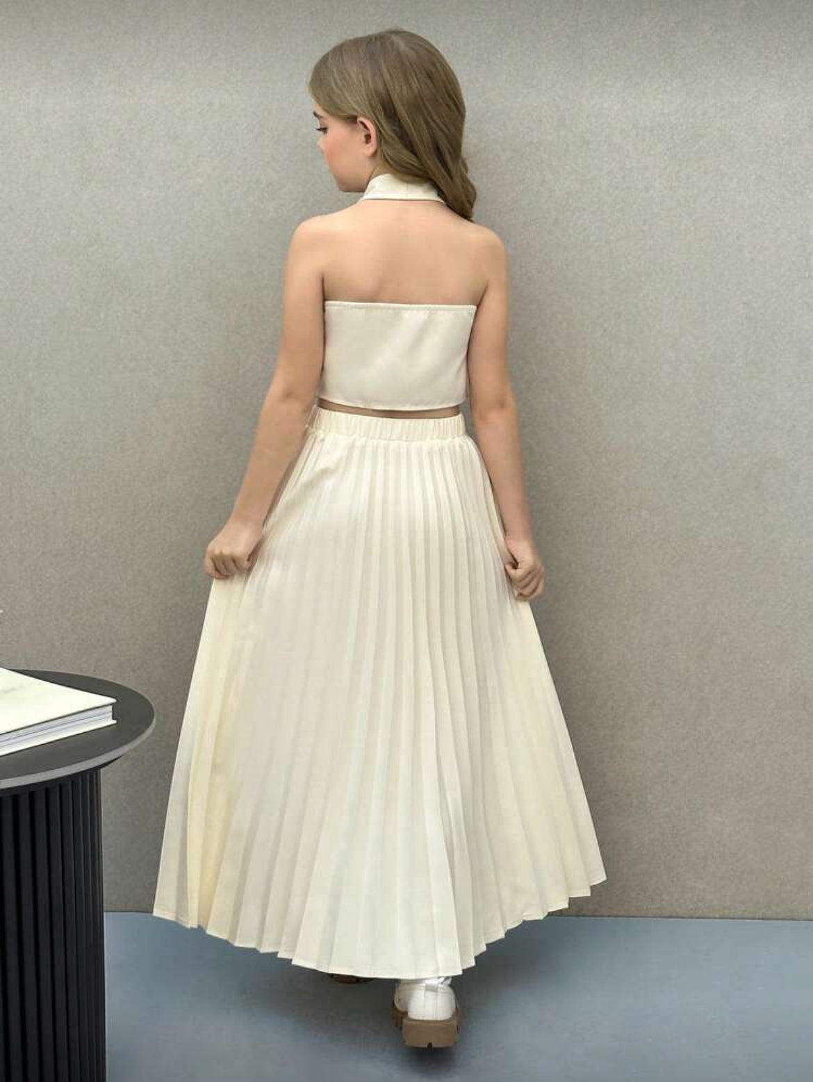 Conjunto 2 piezas falda plisada