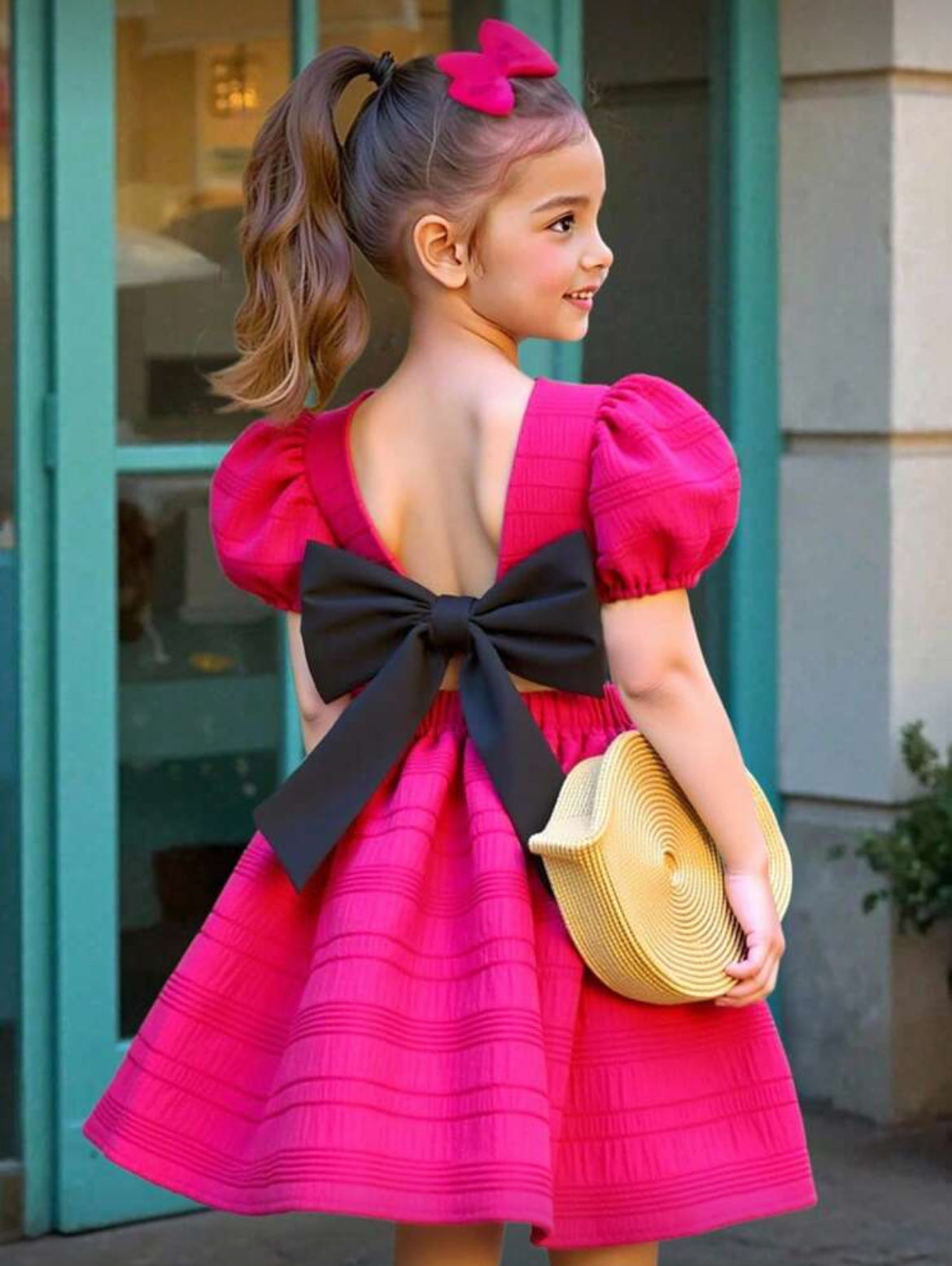 Vestido  de niña con liston en la espalda