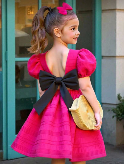 Vestido  de niña con liston en la espalda