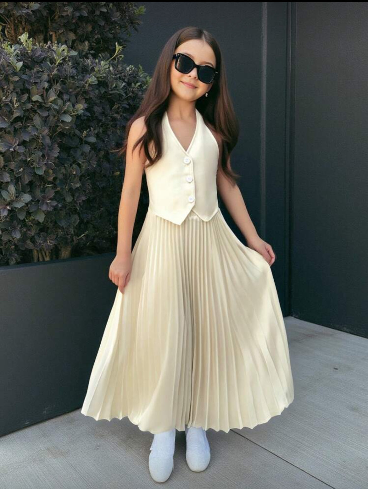 Conjunto 2 piezas falda plisada